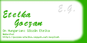 etelka goczan business card
